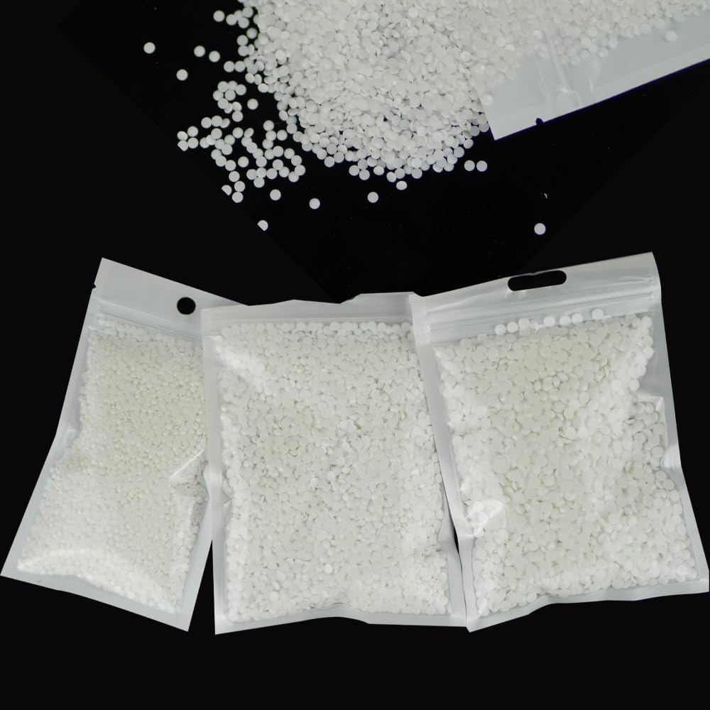 22000 pcs White Resin Rhinestones for Crafts, 5mm 4mm 3mm Bulk Non-Hotfix Pure White Gems Stones Diamonds SS20 SS16 SS10 for DIY Crafts, Nail Art, Tumblers, Mugs Decor