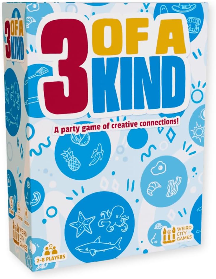 Three of a Kind / 3 of a Kind – Quick Party Card Game for Families and Adults – Ages 10+ – 2 to 8 Players – Weird City Games