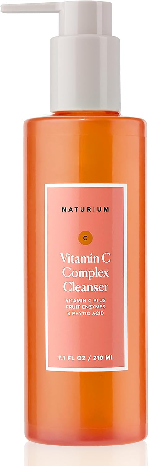 Naturium Vitamin C Complex Cleanser | Gently Exfoliates & Removes Makeup, Gentle Face Wash, For Radiant Skin | 210 ml