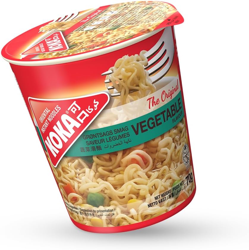 Koka Original Vegetable Flavour Oriental Style Instant Noodles 12 Cups of 70 g