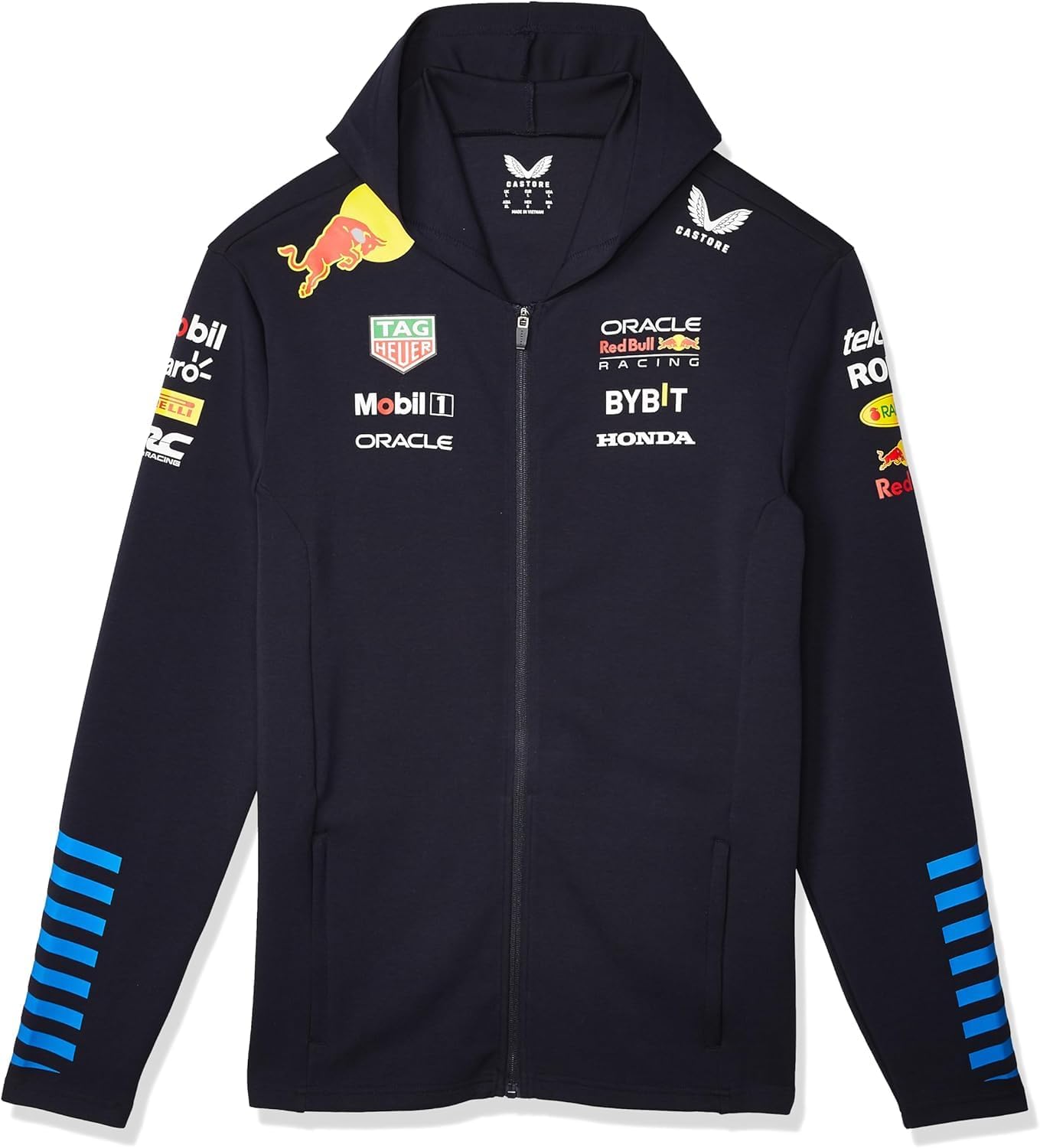 Red Bull Racing F1 Men's 2024 Team Full Zip Hooded Sweatshirt