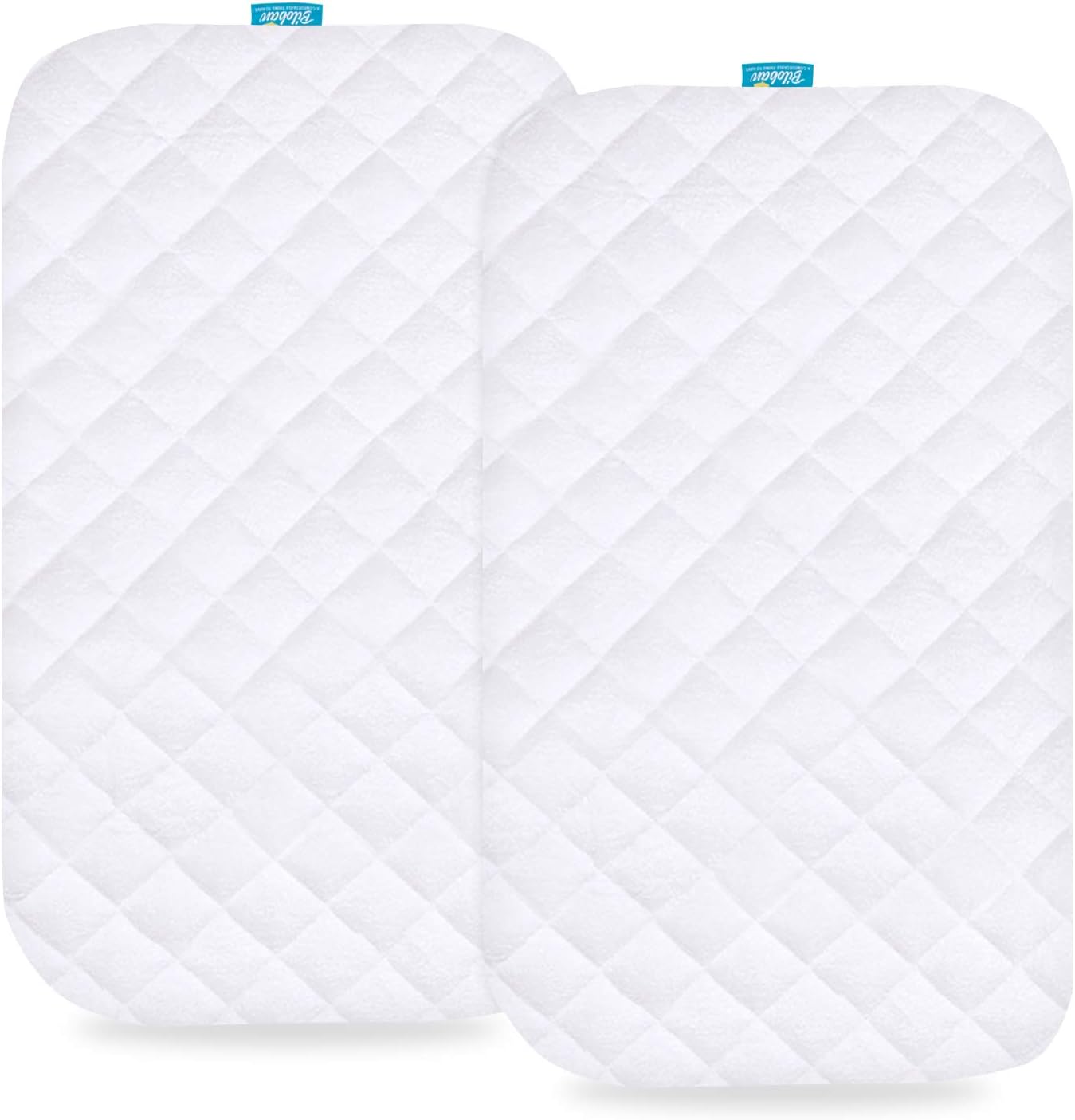 Waterproof Bassinet Mattress Pad Cover Fit for KoolerThings (3 in 1) Baby Bedside Bassinet, 2 Pack, Ultra Soft Viscose Made from Bamboo Terry Surface, Breathable and Easy Care