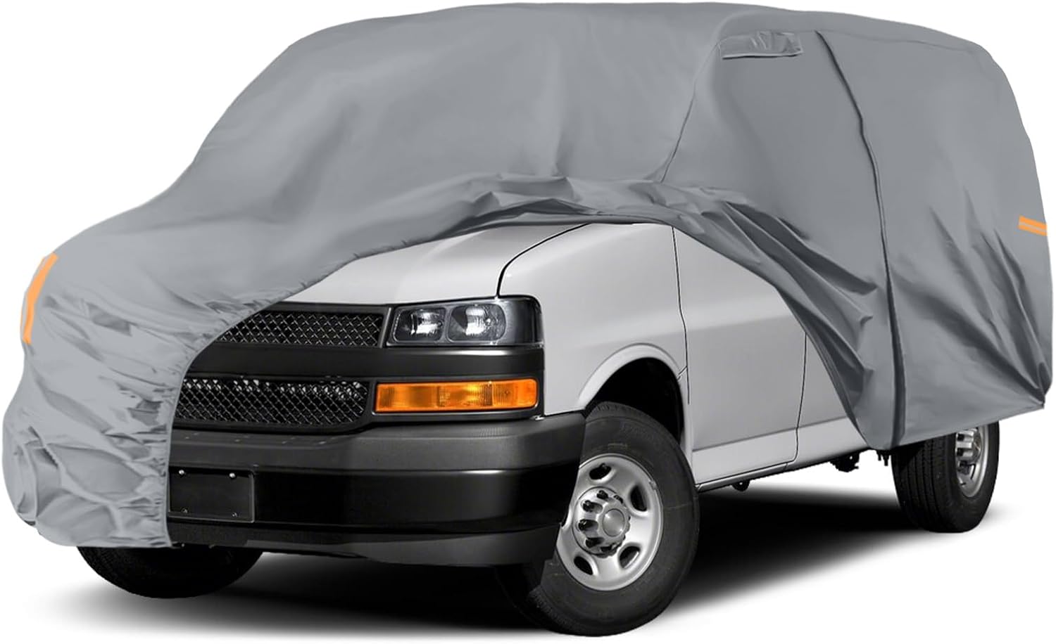 Waterproof Car Cover Compatible with 2003-2025 Chevy Express/GMC Savana Cargo Van 1500/2500/3500 Regular Length SWB, 10 Layers Car Covers with Inner Cotton and Zipper Door for Snow Rain Protection
