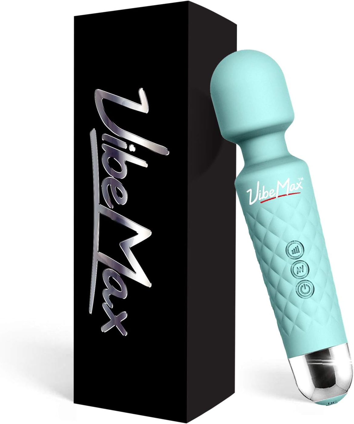 Rechargeable Personal Massager - Powerful Multi Speed Vibration - Whisper Quiet - Waterproof - for Muscle Tension Relief in Neck, Back, Shoulders, Legs and Feet - Turquoise