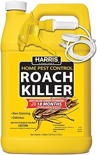 Harris Roach Killer, Liquid Spray with Odorless and Non-Staining 12-Month Extended Residual Kill Formula (Gallon)
