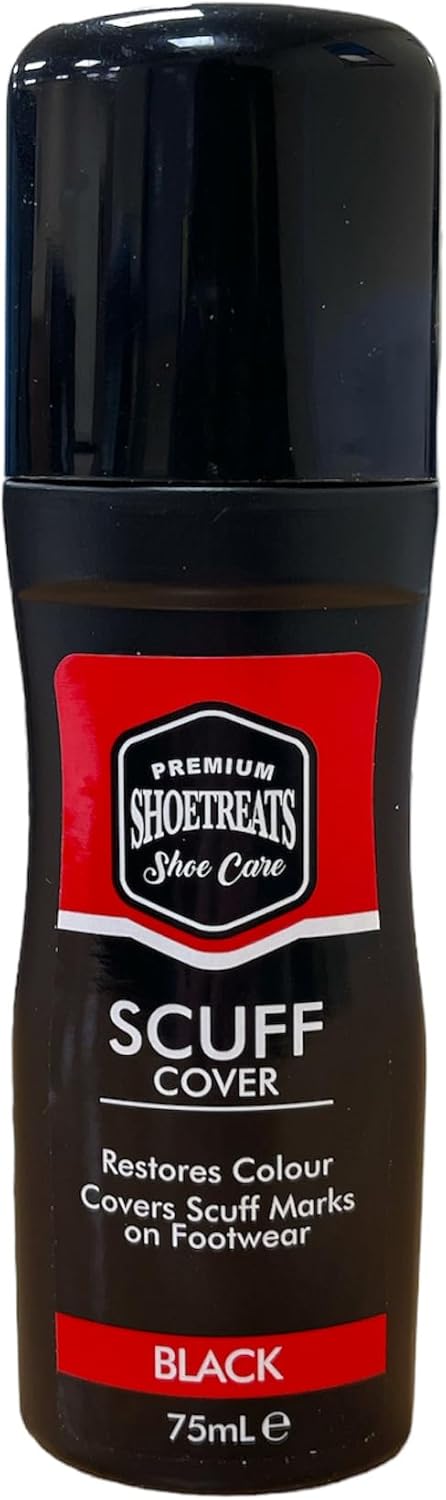 Shoetreats Shoe Care Scuff Cover - Black - 75ml - Instant Shine Liquid Shoe Boot