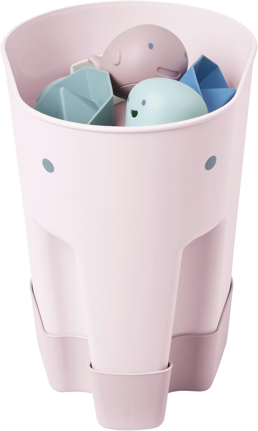 Shnuggle Ellie Bath Toy Storage Scoop | Baby & Toddler Bath Toy Drying Caddy with Drip Tray - Blush