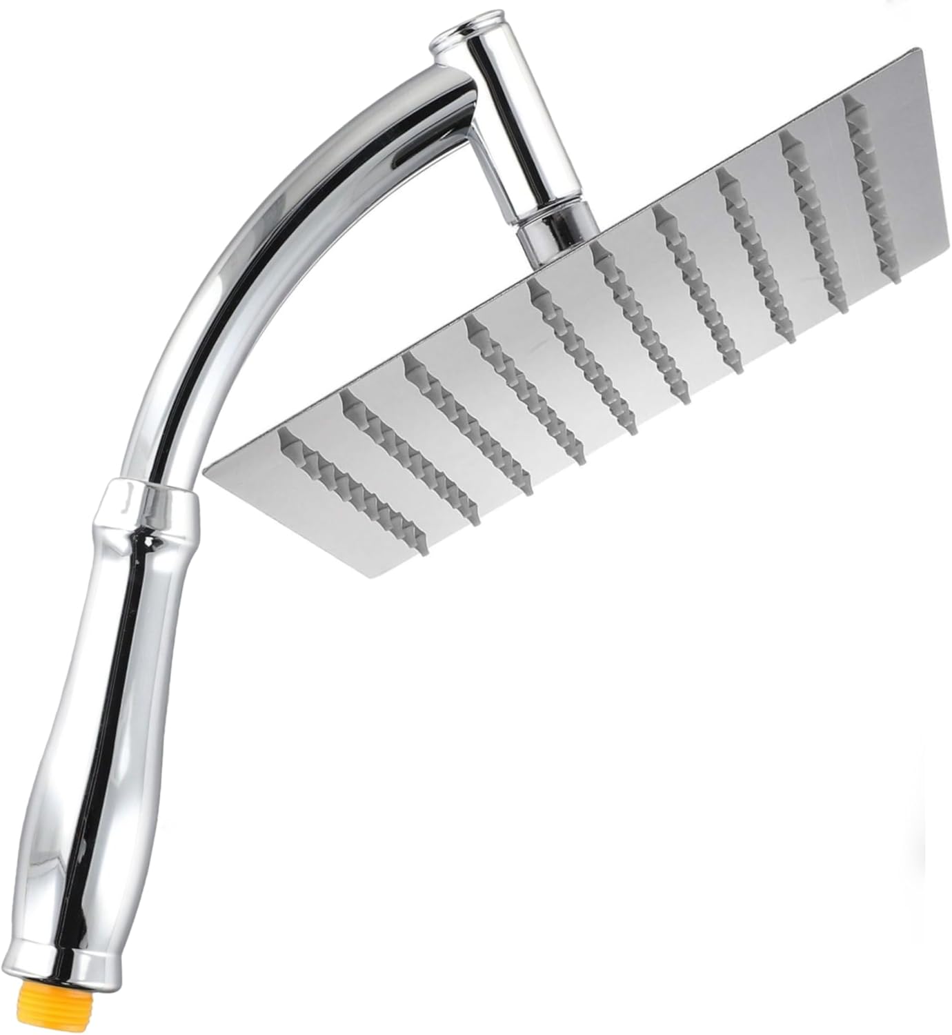 SIEYESCITY Large Square Rainfall Shower Head and Handheld Shower Arm - High Pressure Rain Shower Heads with Extension Arm - Universal G1/2 Waterfall Showerhead 8 inch Silver