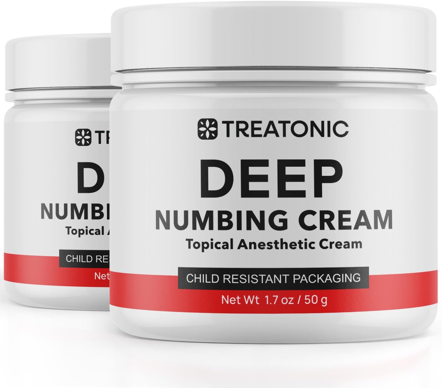Maximum Strength Numbing Cream: Numbing Cream for Discomfort, Burn, Itch & Pain Relief- Fast-Acting, Soothing Topical Anesthetic with Menthol & Emu Oil - 1.7oz / 2 Pack