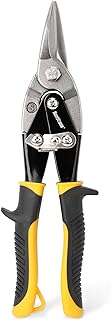 HURRICANE 10 Inch Aviation Tin Snips, Heavy Duty Metal Cutter Shears for Cutting Sheet Metal, Straight Cut, Chrome Vanadium Steel