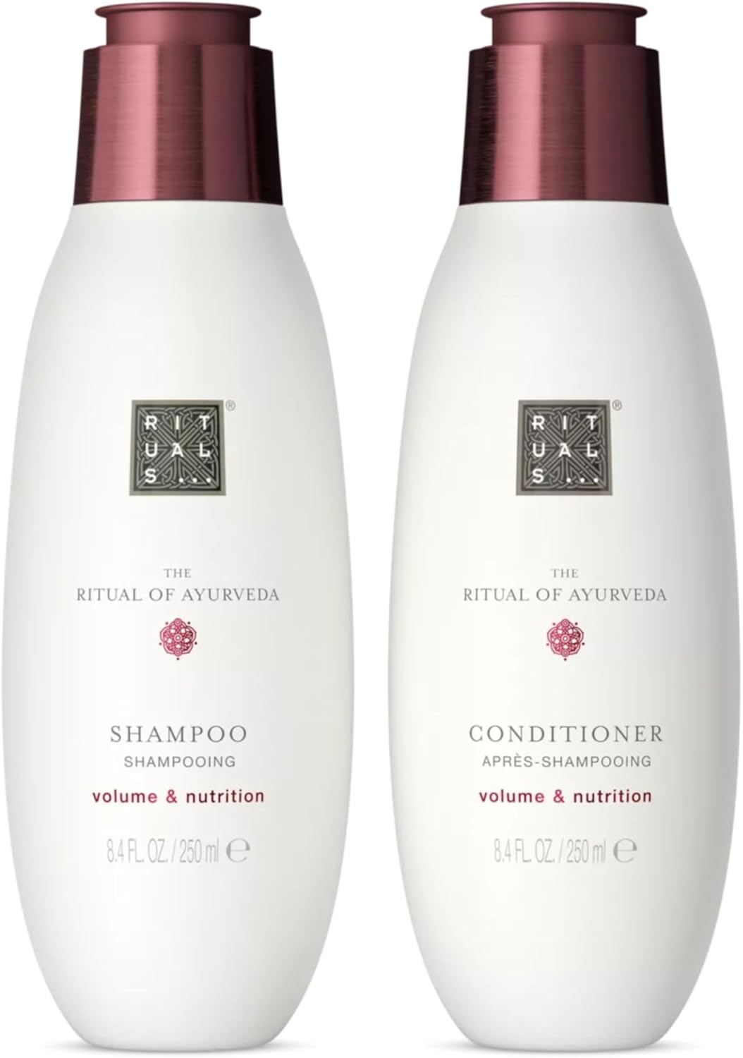 RITUALS The Ritual of Ayurveda Value Pack - Nourishing Shampoo and Conditioner Set - With Wheat, Chia Seeds, Rice, and Macadamia Oil - Gift Set Pack of 2x 250ml