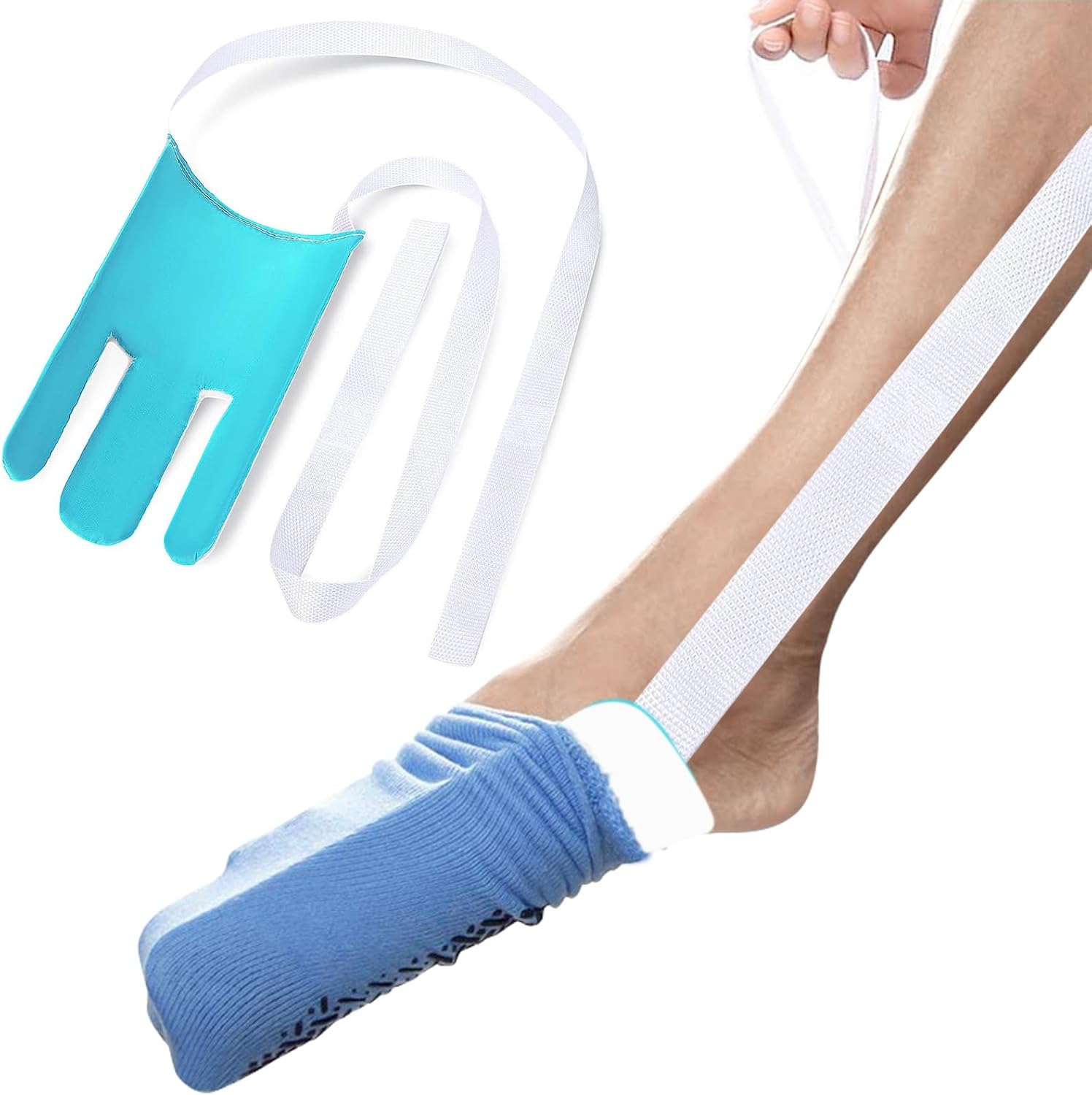 Sock Aid Tool,Easily Pull on Socks Without Bending, for Elderly, Disabled,Pregnant, Diabetics