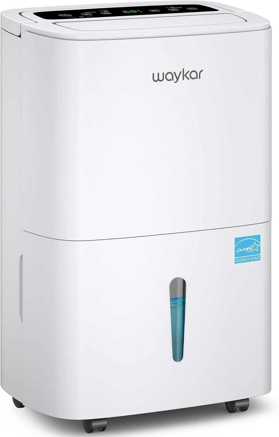 Waykar 80 Pints 2025 Energy Star Dehumidifier for Home up to 5,000 Sq. Ft, Ideal for Basement, Bathroom and Large Room with Drain Hose, Portable, Auto Defrost and Self-Drying