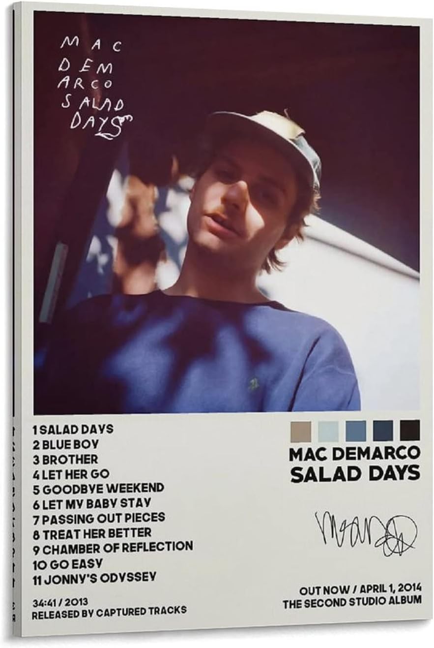 KBUYS Mac Demarco Salad Days Music Album Poster HD Canvas Prints Wall Art Room Aesthetics Decor 08x12inch(20x30cm)