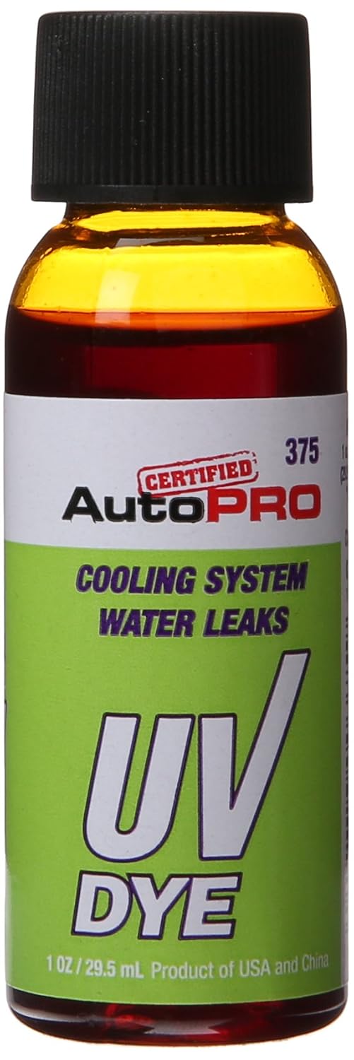 Certified A/C Pro Car Air Conditioner Leak Detector Dye, Leak Detection UV Dye for Cars and Radiators, 1 Oz, InterDynamics