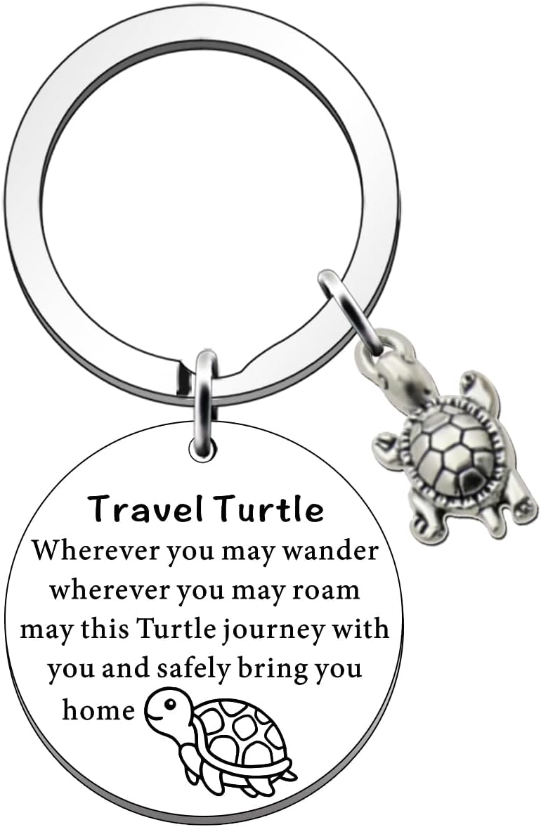 SDOFY Tortoise Keychain Travel Keychain Travel Gifts for Women Family Friends Graduation Gifts