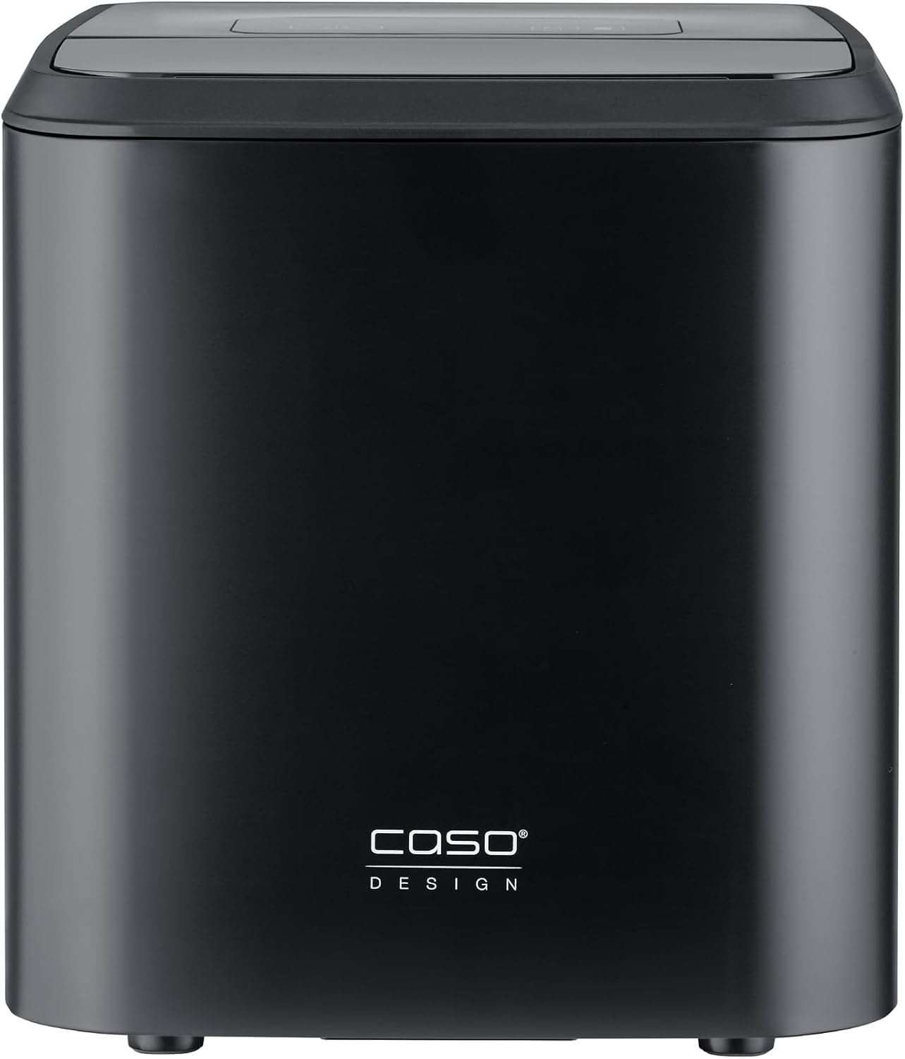 CASO Design Clear Ice Advanced Ice Maker, Compressor Ice Cube Maker, Ice Machine for Matte or Slow Melting Clear Cubes, Ready in 8-12 Mins, Quiet 48 dB, Large 1.5 L Water Tank, Self Cleaning, Black