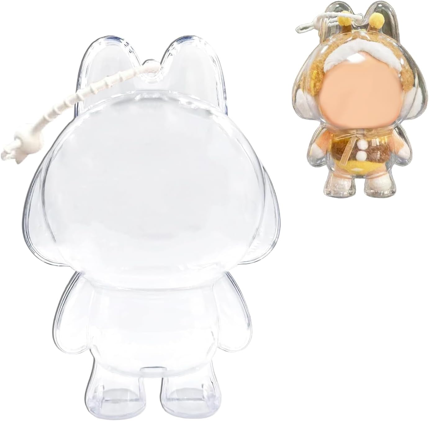Mrltau Protective Hard Acrylic Case For CryingBaby Series, Transparent PVC Case for CRYBABY Keychain, Display Box For Crying Again Plush, Easy Installation, Protect Your Doll