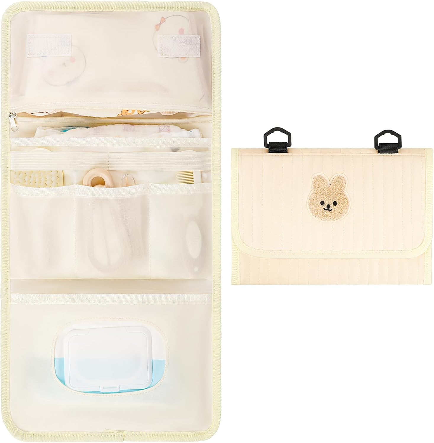 Diaper Bag Organizer,Foldable Small Diaper Pouch,Baby Travel Purse,Mom Bag for Outdoor