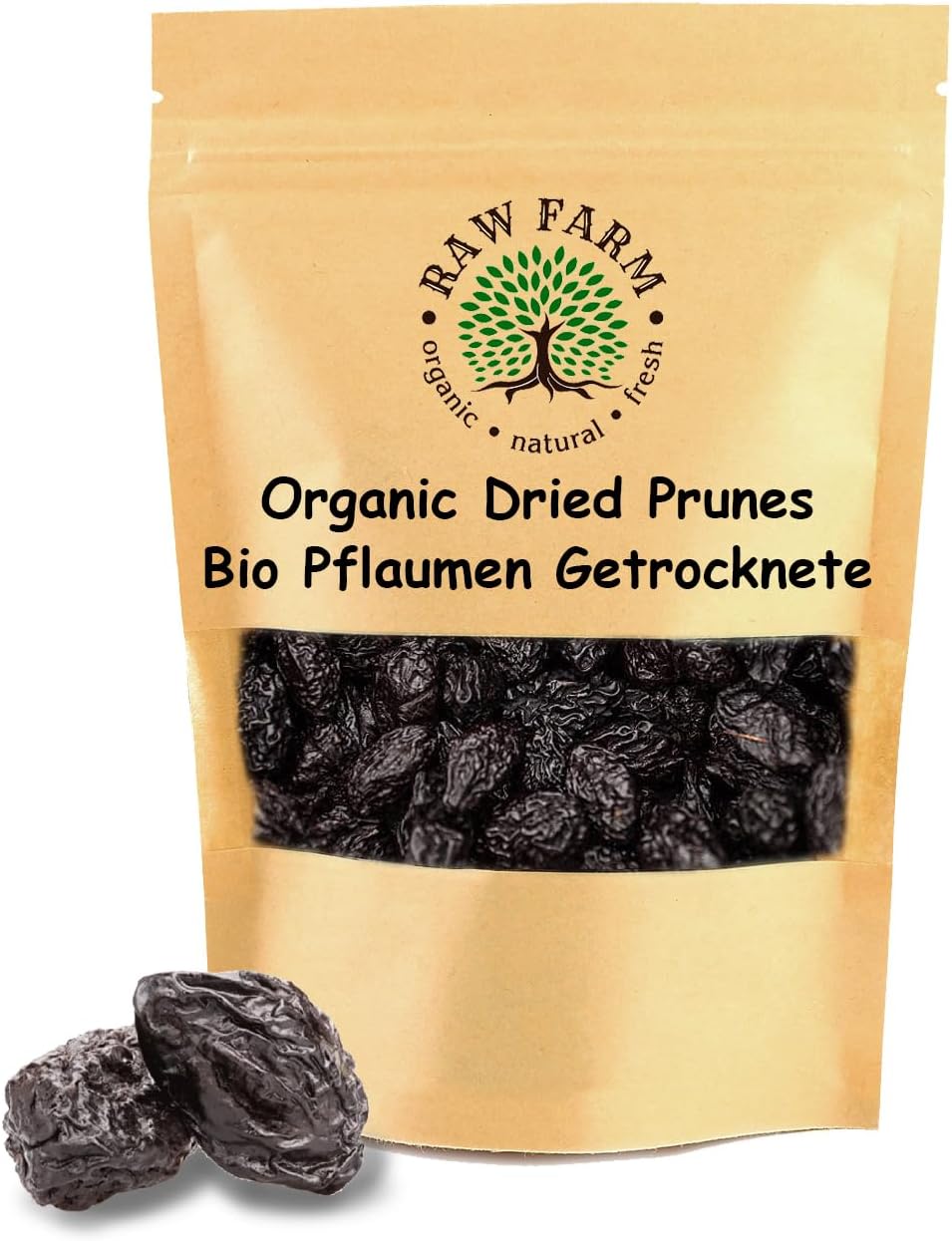 1 kg Organic Dried Pitted Soft Prunes β No Addded Sugar, No Preservatives, Sorbate-Free, Unsulfured | Naturally Sweet, Non-GMO, Fiber-Rich Snack