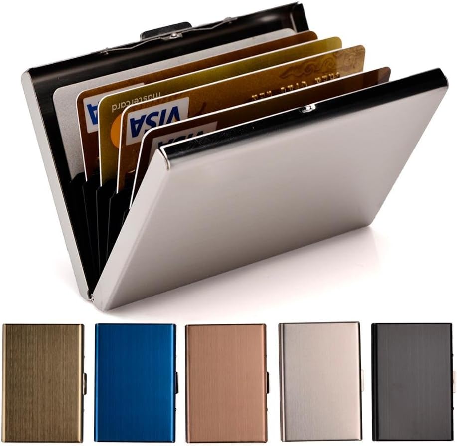 EASTNIGHTS RFID Credit Card Holder Stainless Steel Credit Card Wallet Business Card Holder for Women Men