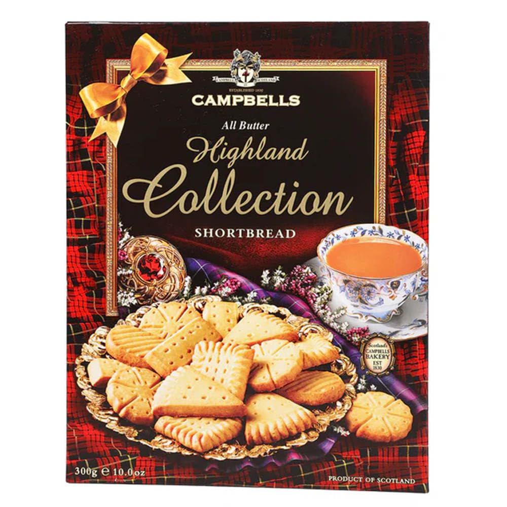 Campbells Shortbread All Butter Highland Collection Assorted Cookies | Scottish Assortment Cookies Box | Buttery Scotland Biscuits | British Gift for Any Occasion | 10.58 Oz/300 g