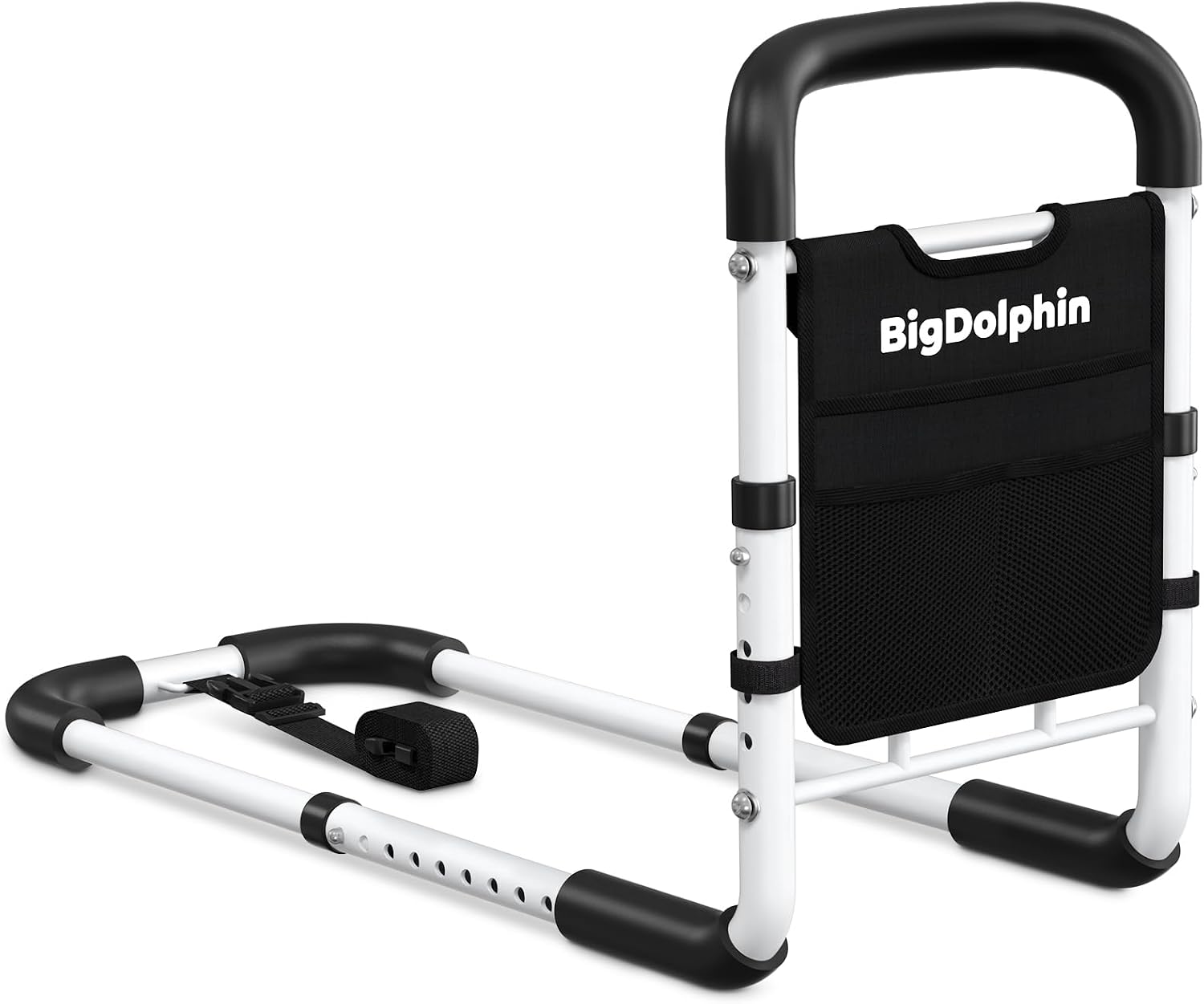 Bed Rails for Elderly Adults Safety, 350 LB Capacity, Model BS06 | ASTM Approved, Bed Cane with Non-Slip Ergonomic Handle & Storage Bag, Tool-Free, Adjustable Bed Railings for Seniors