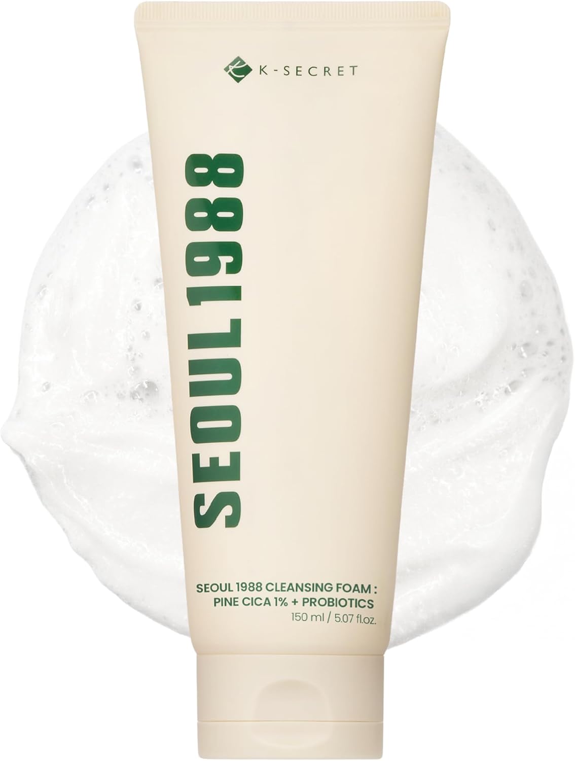 K-SECRET - KSECRET SEOUL 1988 Cleansing Foam: Cica de Pine 1% + Probiotics, 150 ml / 5.07 fl.oz.