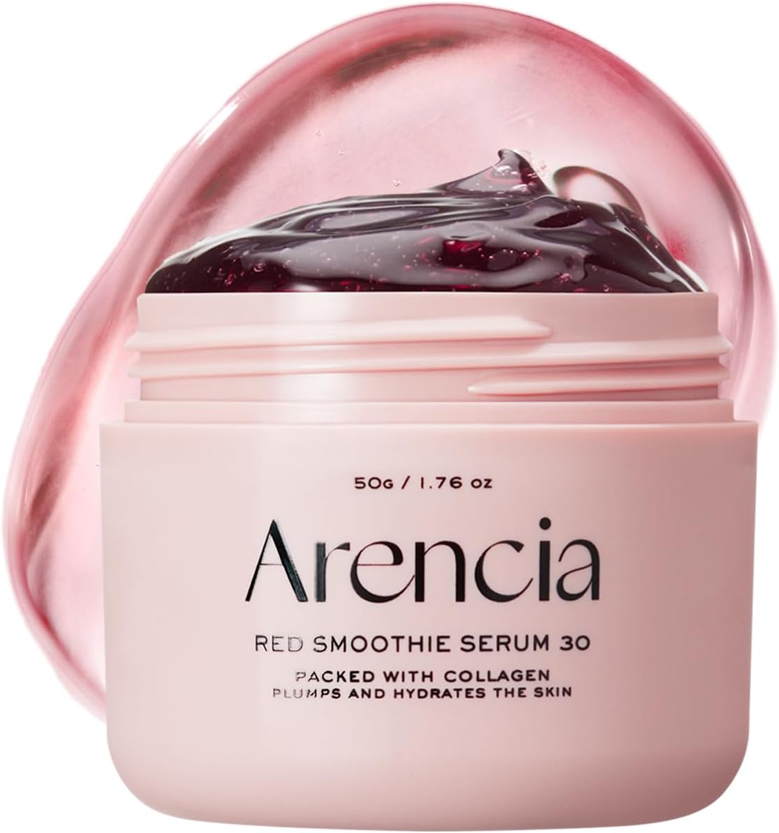 Arencia Overnight Red Smoothie Face Mask Serum, Glowing & Soothing with 30% red collagen, Niacinamide, Peptide, Vitamin E