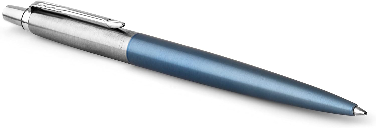 Parker Jotter Ballpoint Pen | Waterloo Blue | Medium Point Blue Ink | Gift Box