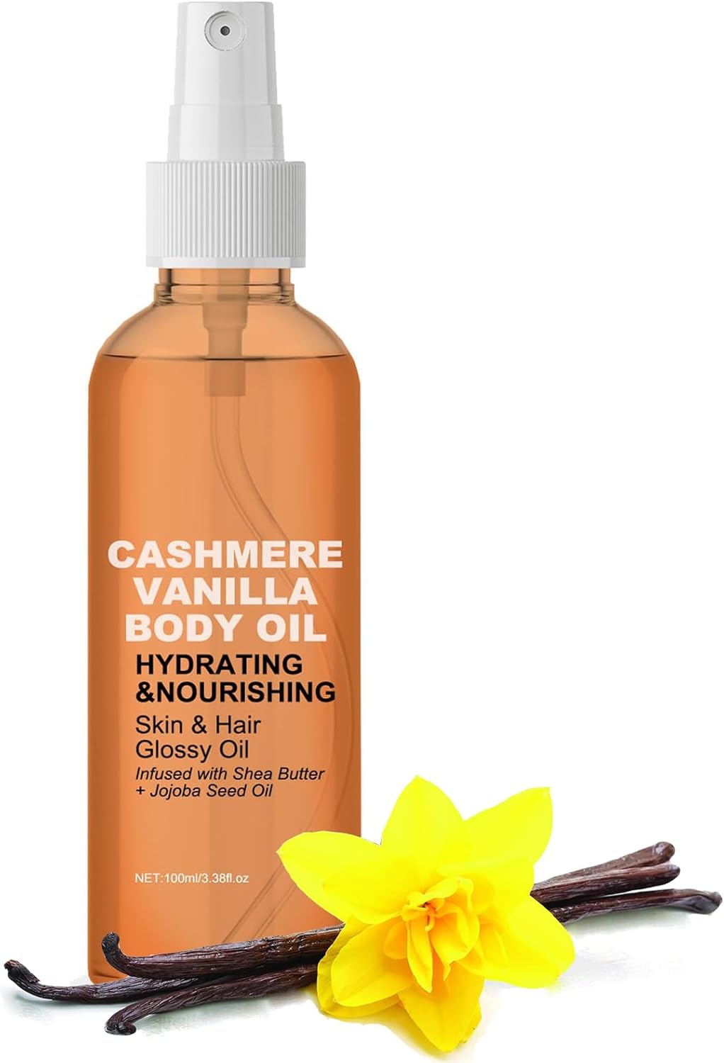 Vanilla Cashmere Body Oil | Cashmere Vanilla Body Oil | Vanilla Cashmere Lotion | Cashmere Vanilla Body Oil & Hair Oil | Instant Hydration | Lasting Protection | Better 24hr Moisture Oil (1, Pcs)