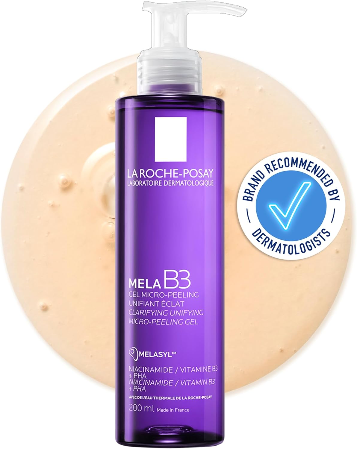 La Roche-Posay Mela B3 Clarifying Micro-peeling gel cleanser for hyperpigmentation 200ml
