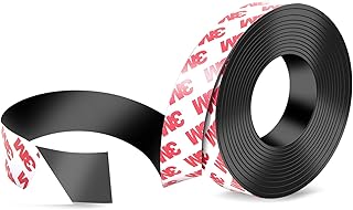 Strong Adhesive Magnetic Tape Strip Roll- 0.78" x 10ft, Cuttable Magnetic Sheets for,DIY Art Projects, Whiteboards, Fridge Organization - Ideal for Home, School, Office Use.(0.06" Thick)