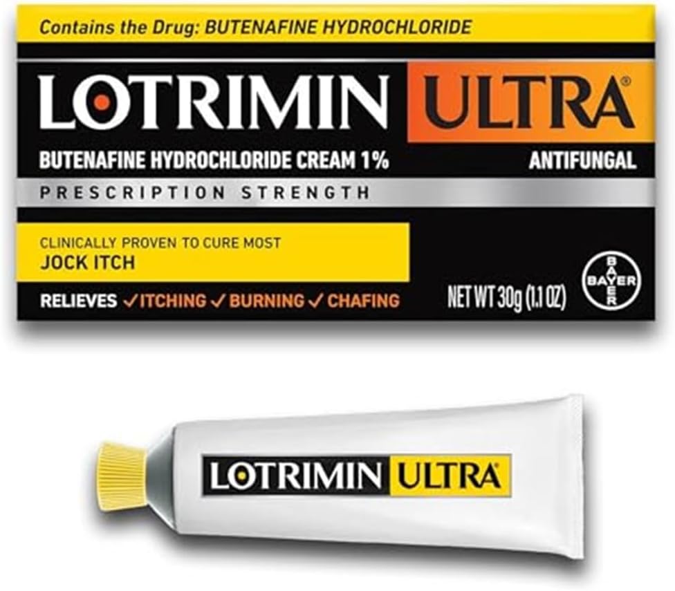 Lotrimin Ultra Antifungal Jock Itch Cream, Butenaﬁne Hydrochloride, 1.1oz