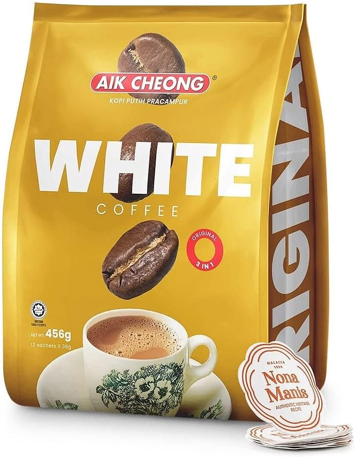 Aik Cheong Instant 3 in 1 White Coffee Tarik Original 600g. (40g.x15 Sachets)