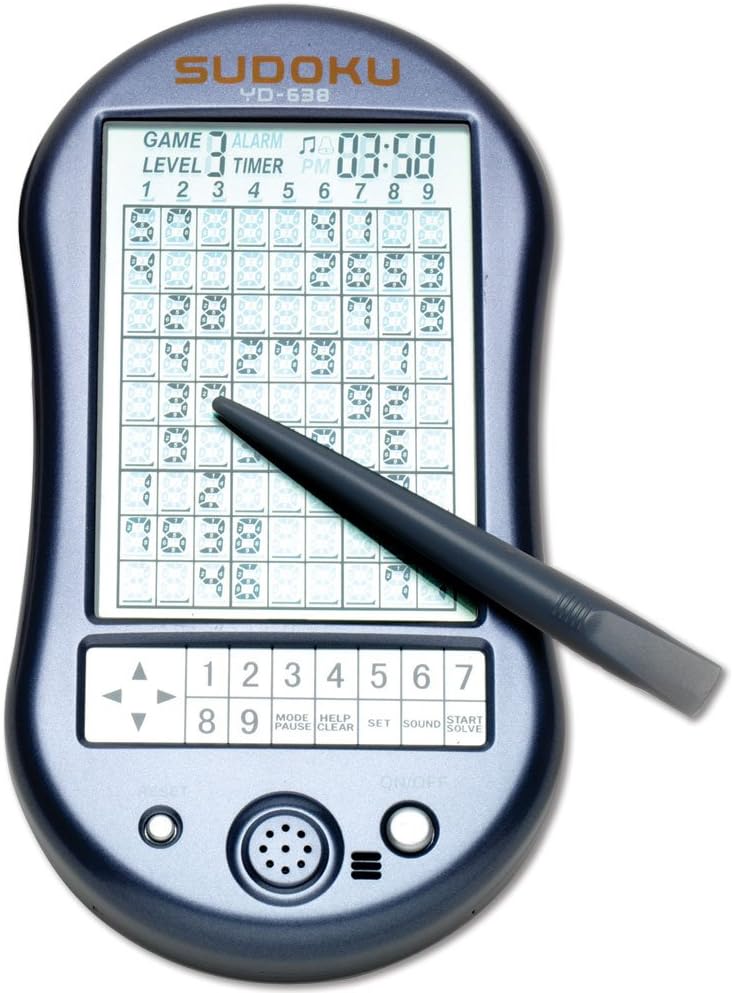 Bits and Pieces Handheld Sudoku Game, Electronic Pocket Size Sudoku Game with LED Screen, Measures 2-3/4 in. Wide x 4-3/4 in. Long x 3/4 in. Deep