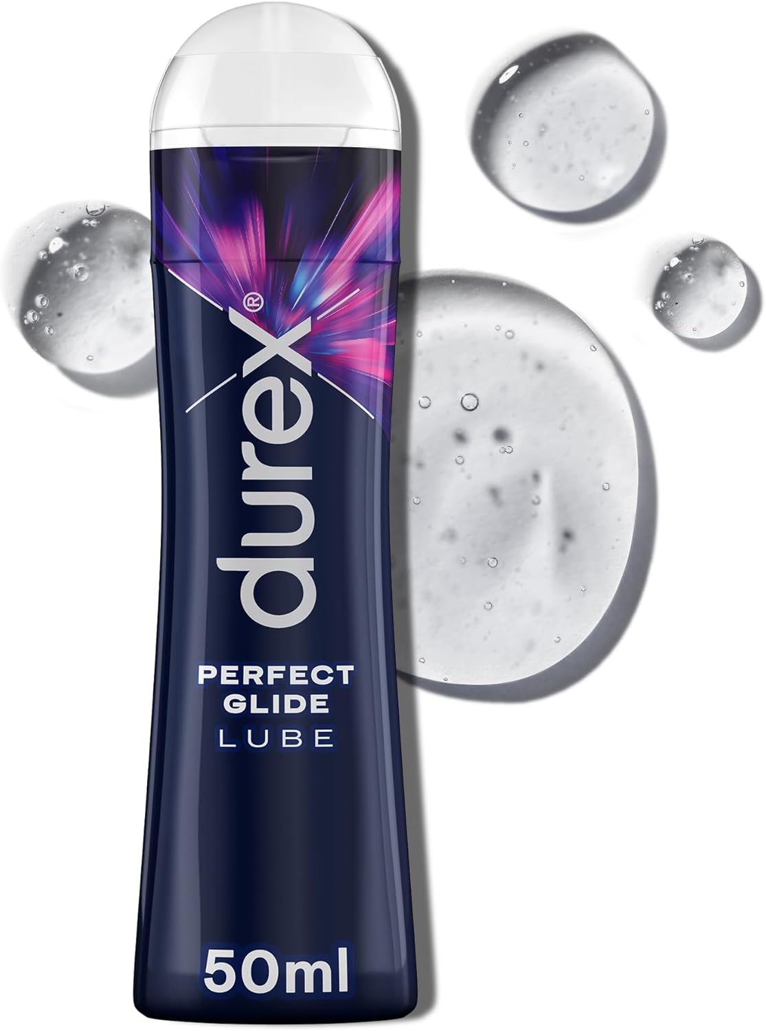 Durex Perfect Glide, Silicone Based Lube, 50ml, Condom Compatible, Non Drying, Long Lasting Formula, Silky Smooth Feel, Quality Ingredients, Lubricant