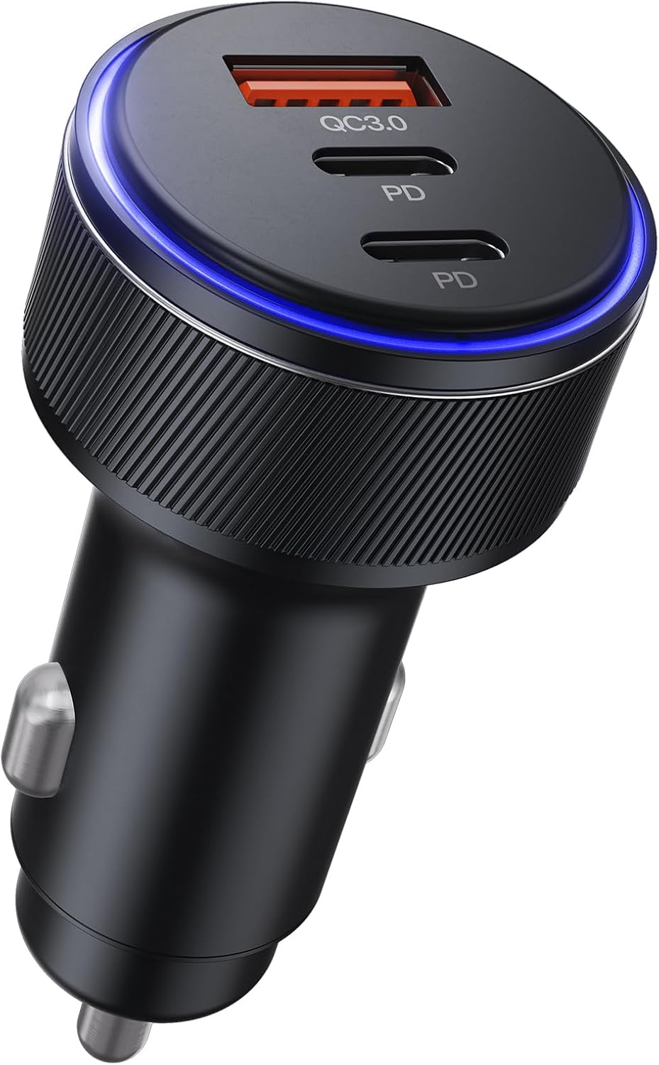 AKNSN 90W USB-C & USB-A Car Charger, 3-Port Fast Charging, PD3.0 & QC3.0, Compatible with iPhone 16/15/14/13 Pro Max, iPad, MacBook, Samsung, Google Pixel, More