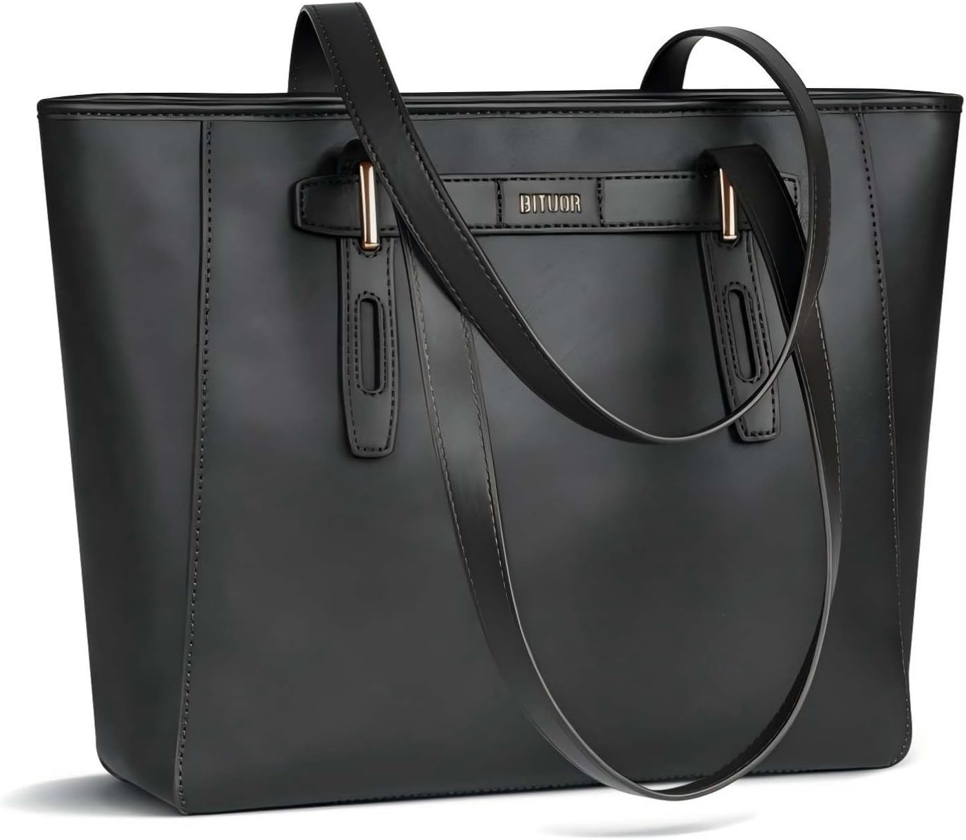 BITUOR Tote Bag Handbags for Women Large Shoulder Bag with Zipper Waterproof PU Women's Totes Ladies Bag for Work School Travel Daily Use