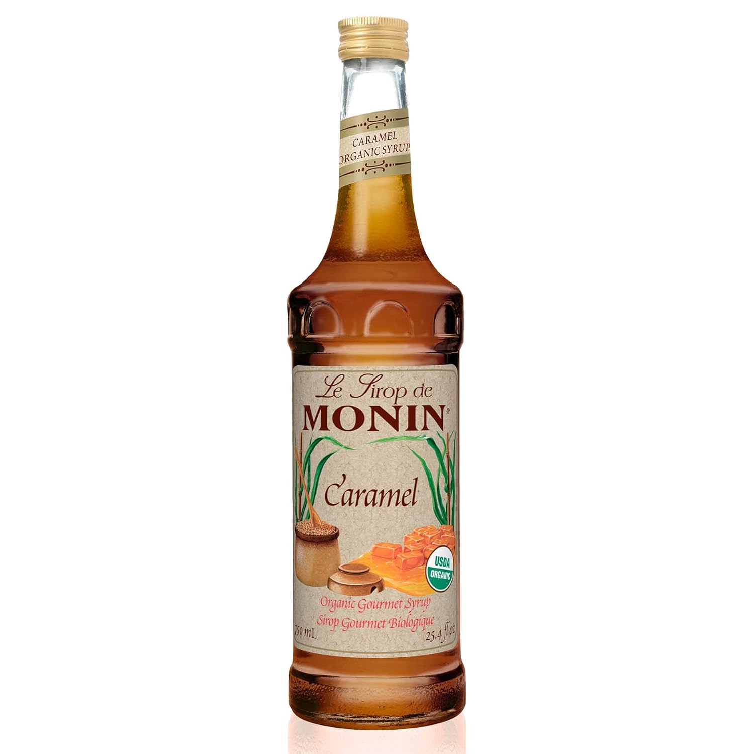 Monin Organic Syrup Caramel - Single Bottle