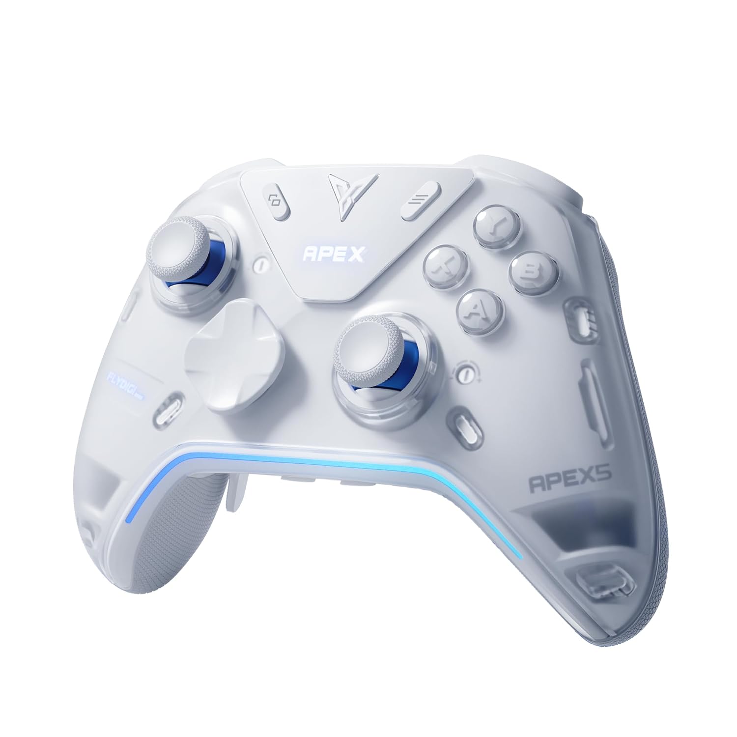 FLYDIGI Apex 5 PC Controller, Forceflex Joystick 2.0, ForceAdapt Triggers, 3ms Ultra-Low Latency, RGB Light Bar, Full-Color LCD Display,1500mAh Battery PC/NS/Android/TV