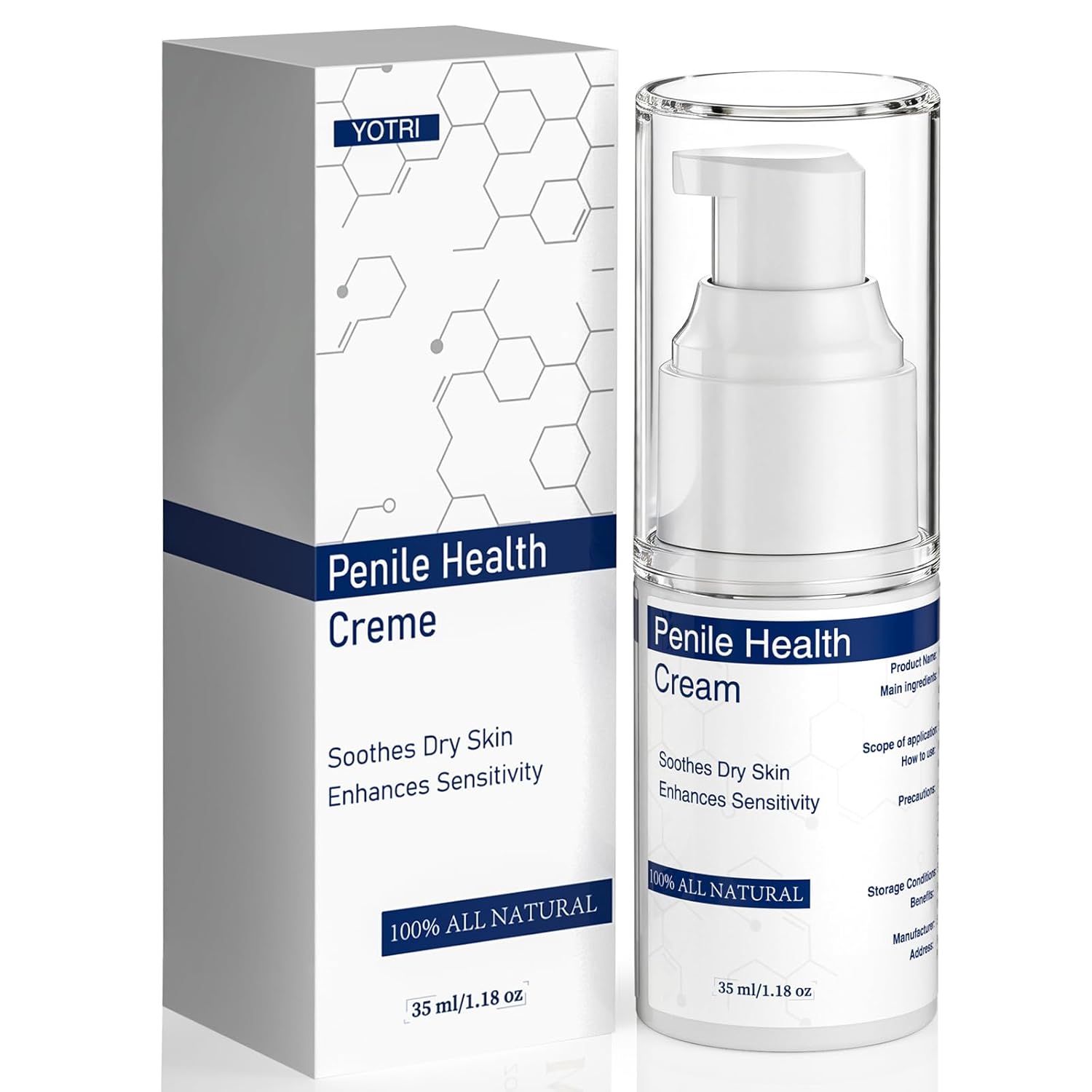 Premium Penile Health Creme for Men，Natural Moisturizer，Protect & Restore Skin | Reduces Tightness，Premium Penile Cream for Dry and Sensitive Skin