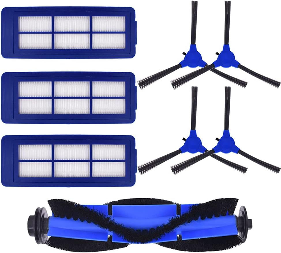 Neutop Replacement Parts Compatible with eufy Robovac 11S Max,15C Max, G30, G30 Edge/Hybrid, Robot Vacuum Accessories, 1 Rolling Brush 3 HEPA Filter 4 Side Brush