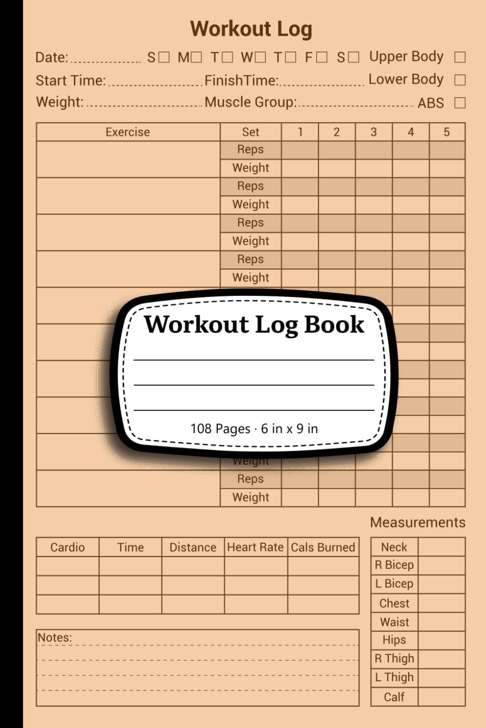 Workout Log Book: Gym Tracker Journal / Fitness Planner Notebook | STAY ON TRACK & GET MOTIVATED by Tracking Your Gains!