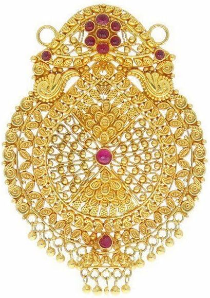 22K/18K Real Certified Fine Yellow Gold Elegant Mangalsutra Pendant