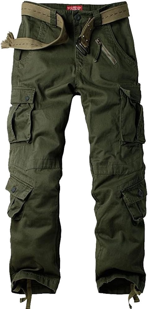 Jessie Kidden Men's Combat Camo Cargo Trousers Camouflage Army Military Tactical Work Pants