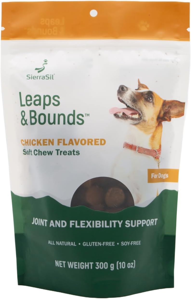 Sierrasil® Leaps & Bounds – Chicken Flavored Soft Chews for Dogs, Joints & Flexibility Support, Great Tasting Treats, Gluten-Free, Soy-Free - 300 g (10 oz)