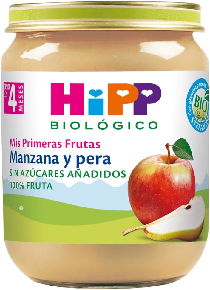 Tarrito de manzana y pera Bio +4M 125g Hipp