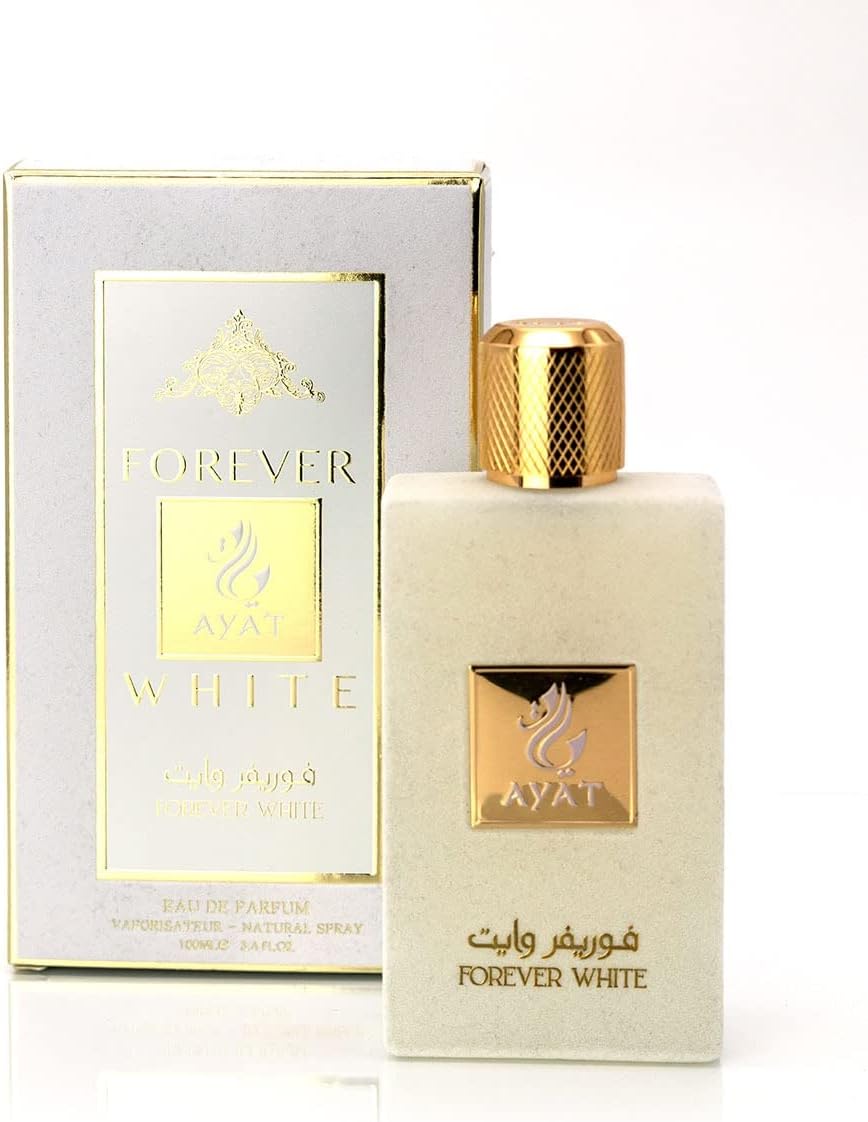 AYAT PERFUMES – FOREVER WHITE 100ml - Unisex Oriental Eau De Parfum - Dubai Fragrance Made in United Arab Emirates