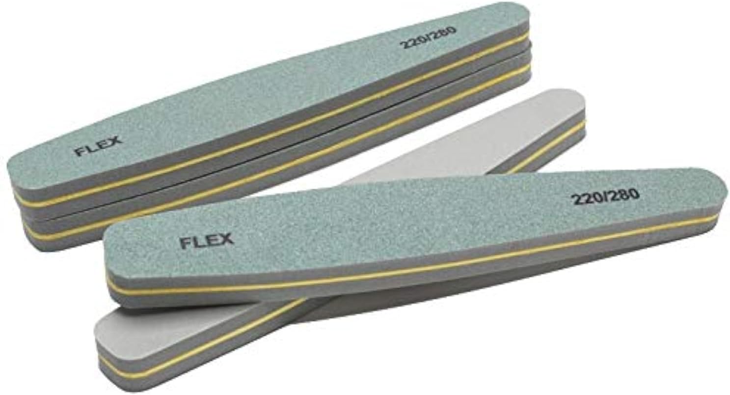 Nail Files Bufers 5pcs Nail File Buffer 220/280 Grit Diamond Nail Buffer Block Sponge Lime a ongle Sanding UV Gel Polishing Tools - (Color: 180-220)